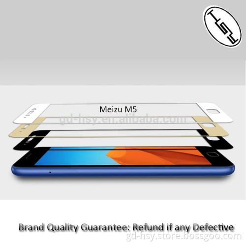HUYSHE Factory Supplier for Meizu M5 Waterproof 2.5D Full Coverager 9H Hardness Tempered Glass Screen Protector